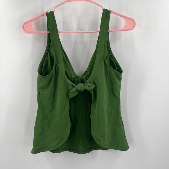 ROBIN PICCONE Ava Tie Back Tankini Top Size Small NWOT Green Open Back Swim NEW - Picture 15 of 15
